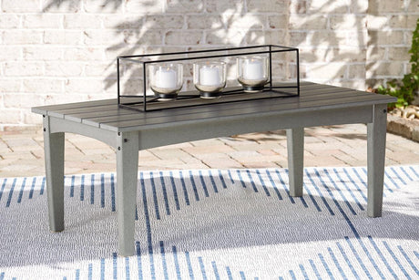 Visola Gray Outdoor Coffee Table by Ashley at Eve Furniture