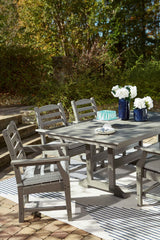 Visola Gray Outdoor Dining Table by Ashley at Eve Furniture