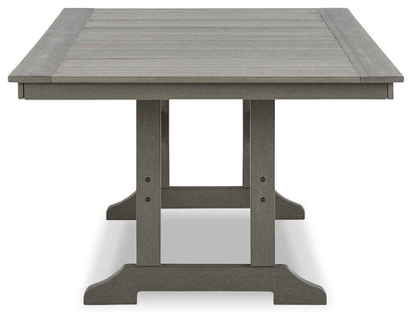 Visola Gray Outdoor Dining Table by Ashley at Eve Furniture