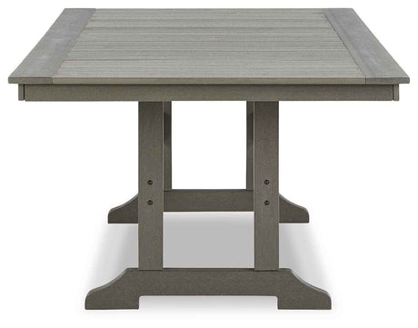 Visola Gray Outdoor Dining Table by Ashley at Eve Furniture