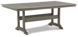 Visola Gray Outdoor Dining Table by Ashley at Eve Furniture