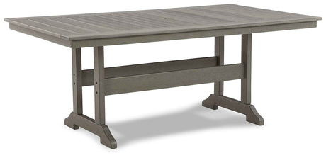 Visola Gray Outdoor Dining Table by Ashley at Eve Furniture