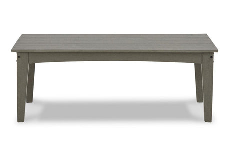 Visola Gray Outdoor Sofa and 2 Chairs with Coffee Table by Ashley at Eve Furniture