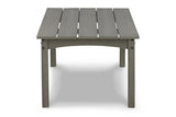 Visola Gray Outdoor Sofa and 2 Chairs with Coffee Table by Ashley at Eve Furniture