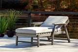Visola Gray Chaise Lounge with Cushion by Ashley at Eve Furniture