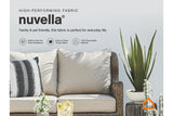 Visola Gray Outdoor Sofa and 2 Chairs with Coffee Table by Ashley at Eve Furniture