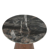 Vista 22" Side Table with Lava Marble and Dark Mango Base by Home Trends & Design at Eve Furniture