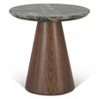 Vista 22" Side Table with Lava Marble and Dark Mango Base by Home Trends & Design at Eve Furniture