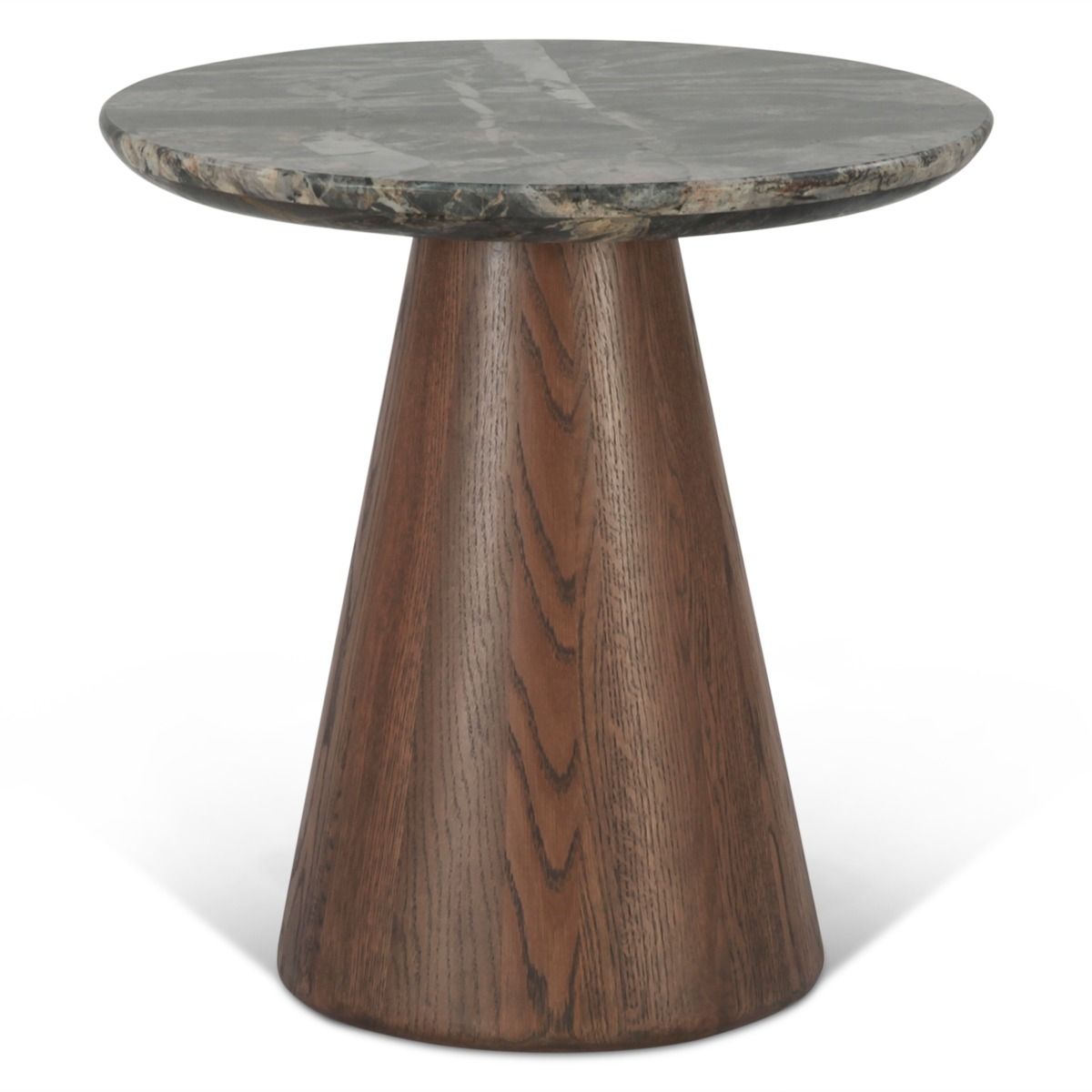 Vista 22" Side Table with Lava Marble and Dark Mango Base by Home Trends & Design at Eve Furniture