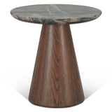 Vista 22" Side Table with Lava Marble and Dark Mango Base by Home Trends & Design at Eve Furniture