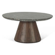 Vista 36" Coffee Table with Lava Marble and Dark Mango Base by Home Trends & Design at Eve Furniture
