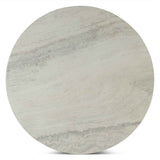 Vista 36" Coffee Table with White Travertine and Light Base by Home Trends & Design at Eve Furniture