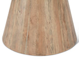 Vista 48" Round Dining Table with White Travertine and Light Mango Base by Home Trends & Design at Eve Furniture