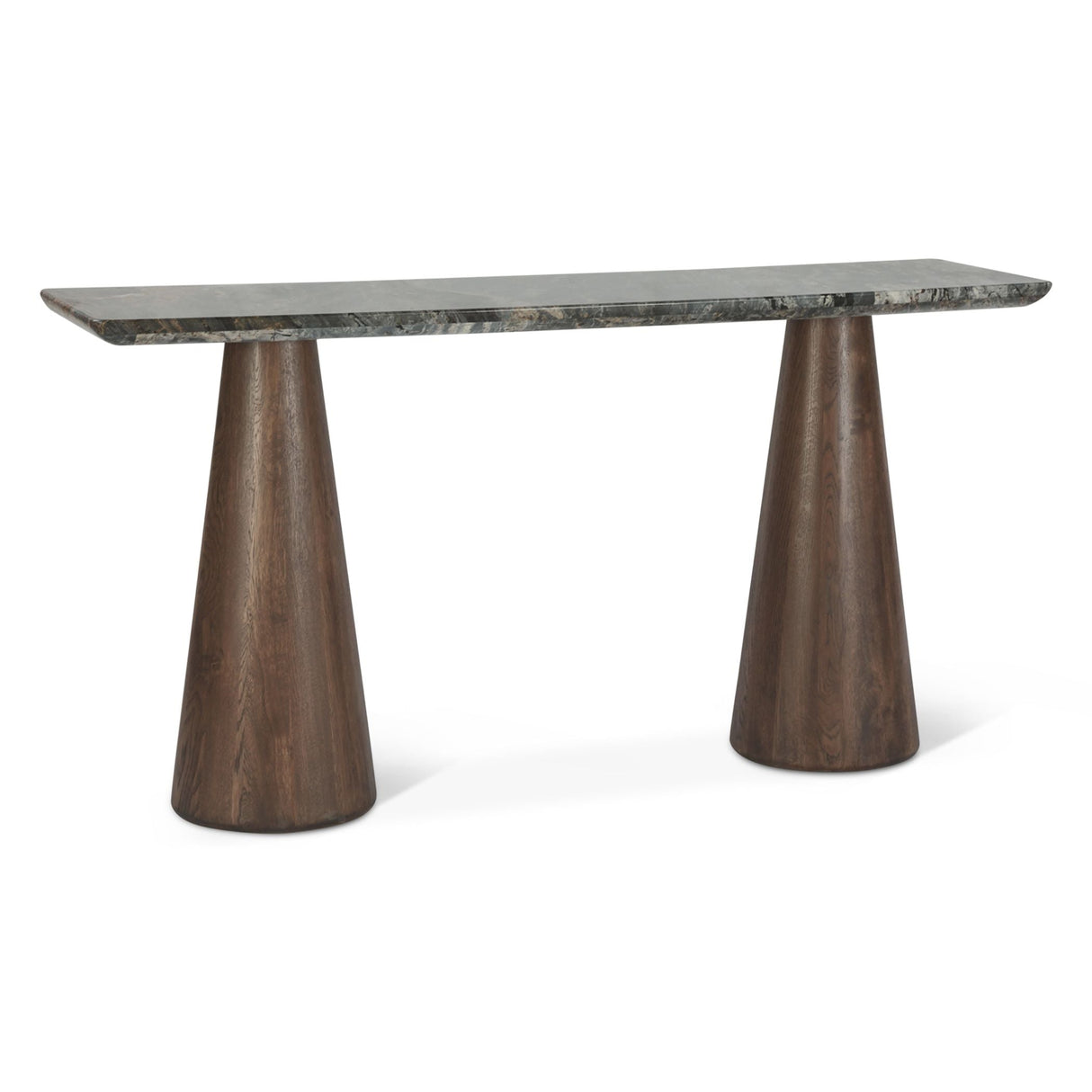 Vista 60" Console Table with Lava Marble and Dark Mango Base by Home Trends & Design at Eve Furniture
