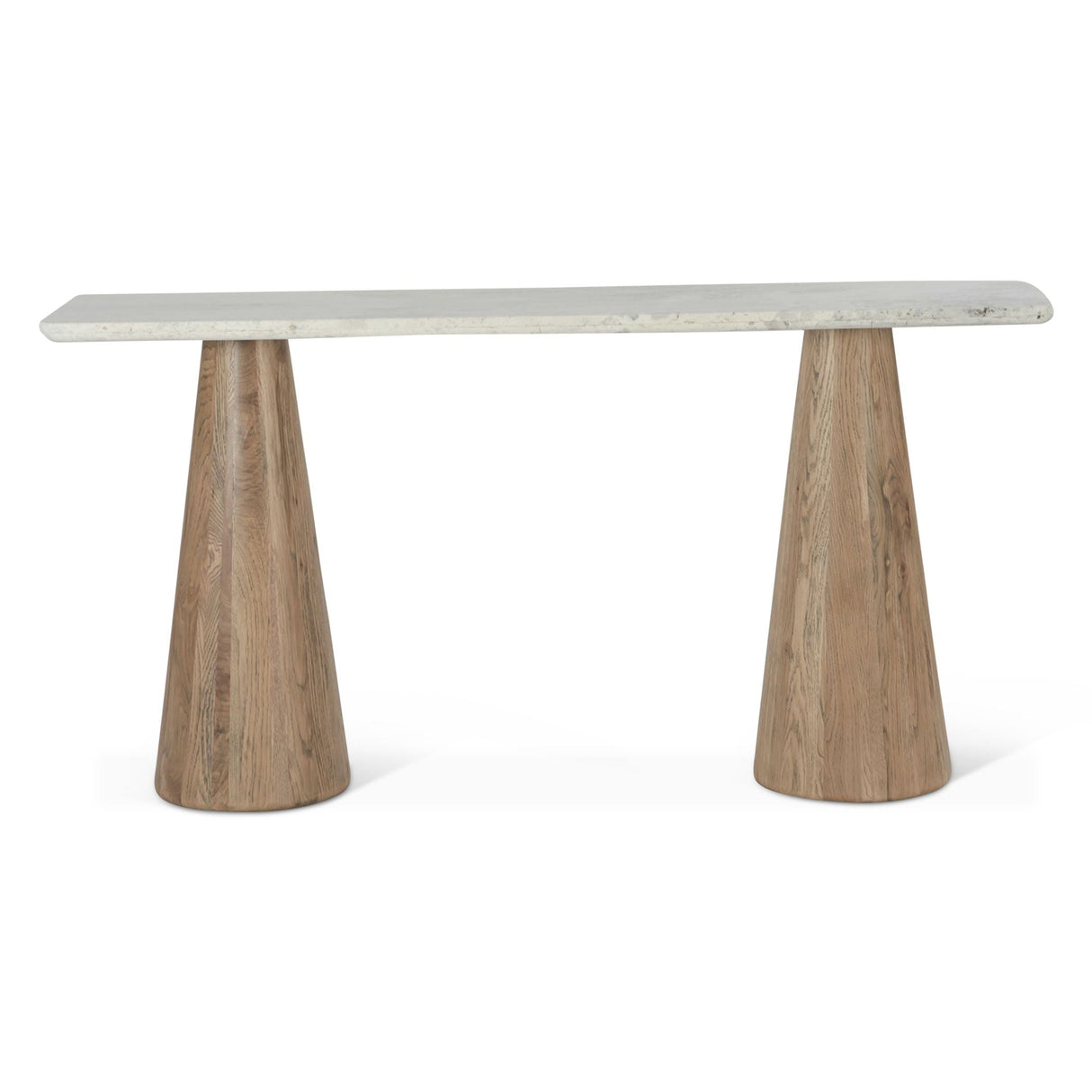 Vista 60" Console Table with White Travertine and Light Base by Home Trends & Design at Eve Furniture