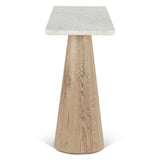 Vista 60" Console Table with White Travertine and Light Base by Home Trends & Design at Eve Furniture