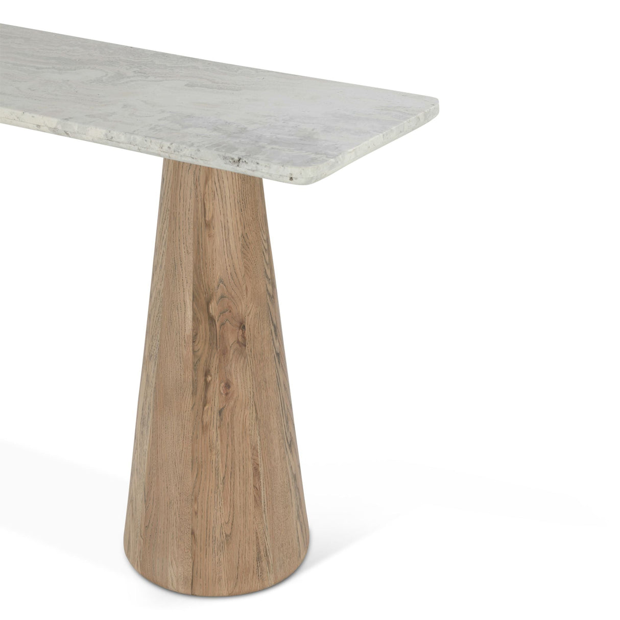 Vista 60" Console Table with White Travertine and Light Base by Home Trends & Design at Eve Furniture
