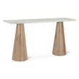 Vista 60" Console Table with White Travertine and Light Base by Home Trends & Design at Eve Furniture