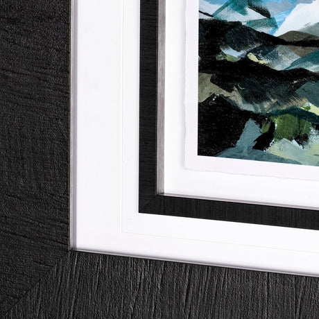 Vista II by Mercana Studio a Hand Embellished Textured Framed Art Print Matted under Glass by Mercana at Eve Furniture