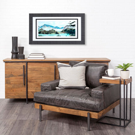 Vista II by Mercana Studio a Hand Embellished Textured Framed Art Print Matted under Glass by Mercana at Eve Furniture