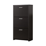 Vivian Black 3-Drawer Shoe Cabinet