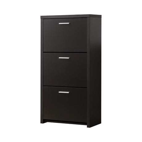 Vivian Black 3-Drawer Shoe Cabinet by Coaster at Eve Furniture