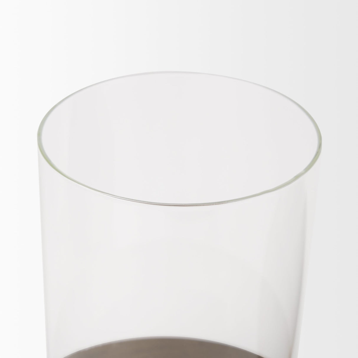 Vivian Gold Metal and Glass Hurricane Candle Holder (Set of 2) by Mercana at Eve Furniture