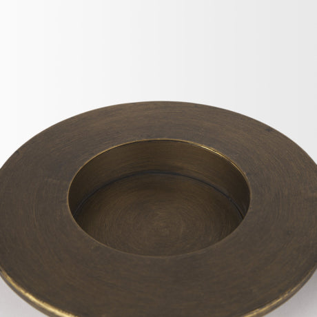 Vivian Gold Metal and Glass Hurricane Candle Holder (Set of 2) by Mercana at Eve Furniture