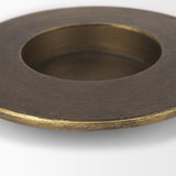 Vivian Gold Metal and Glass Hurricane Candle Holder (Set of 2) by Mercana at Eve Furniture