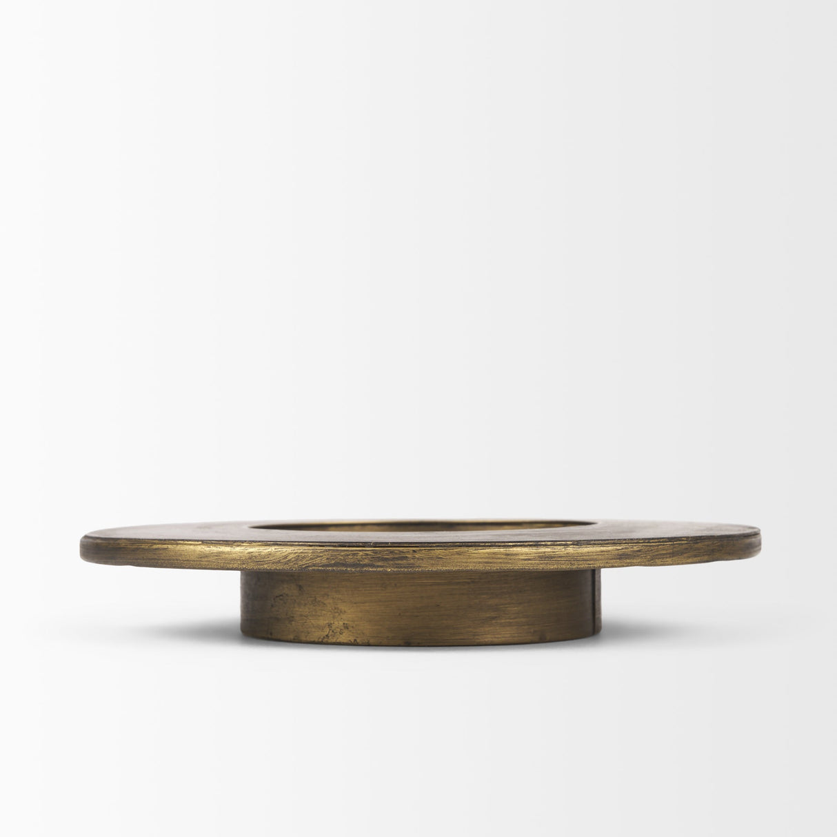 Vivian Gold Metal and Glass Hurricane Candle Holder (Set of 2) by Mercana at Eve Furniture
