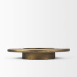 Vivian Gold Metal and Glass Hurricane Candle Holder (Set of 2) by Mercana at Eve Furniture