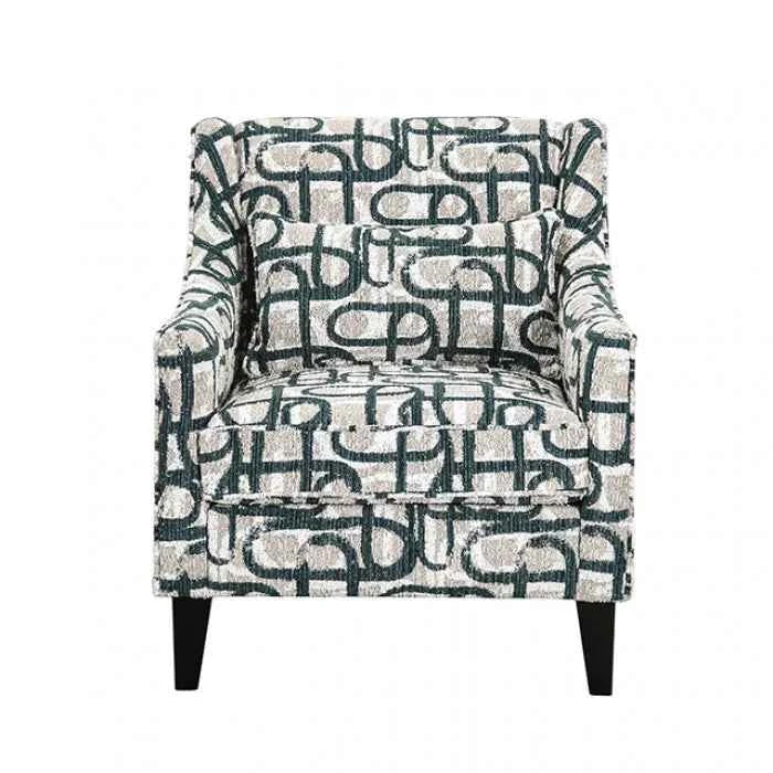 Viviani Light Brown/Taupe Accent Chair, Pattern by Furniture of America at Eve Furniture