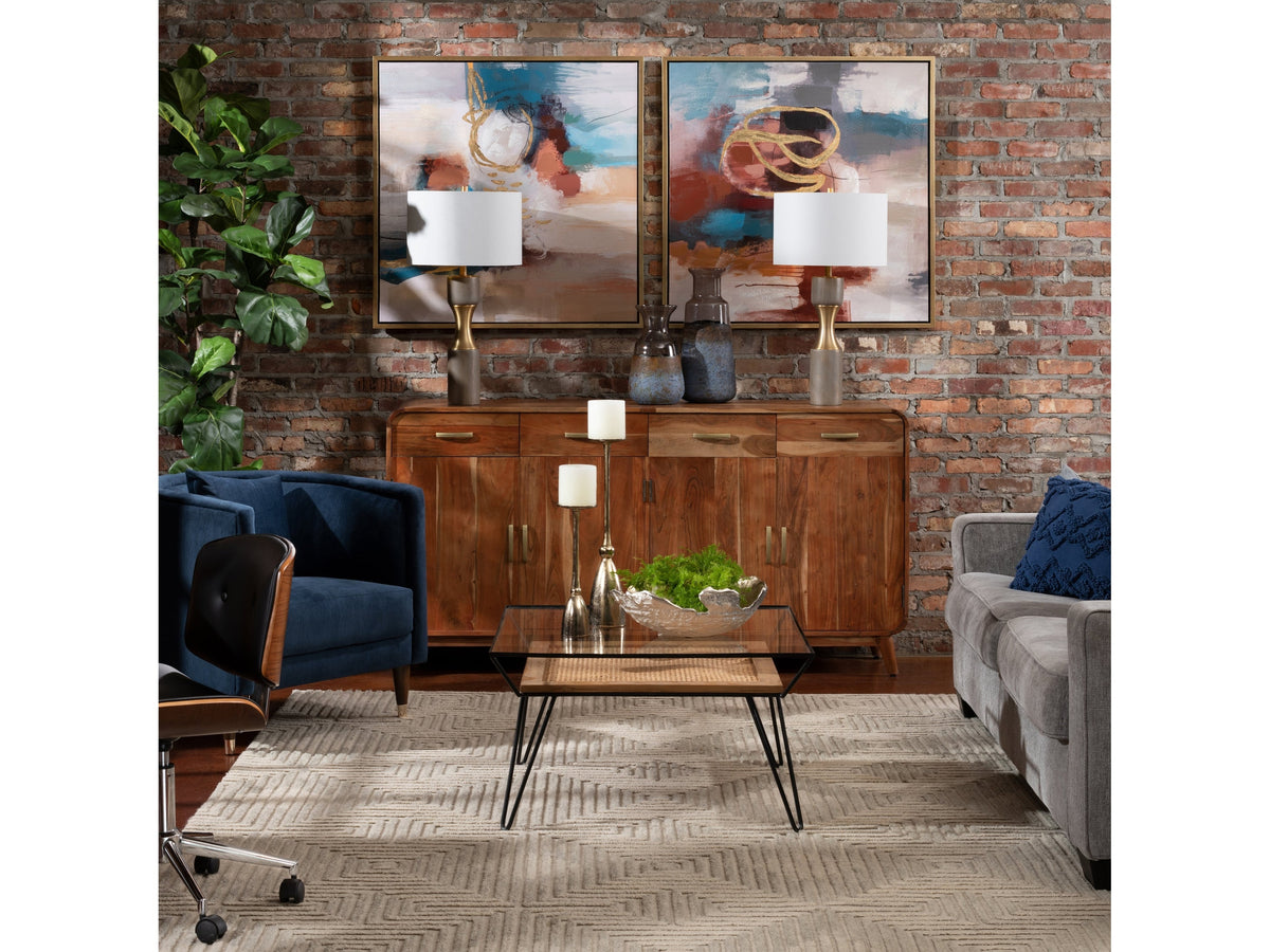 Vivid 1 Blue/Red Canvas by Crestview at Eve Furniture
