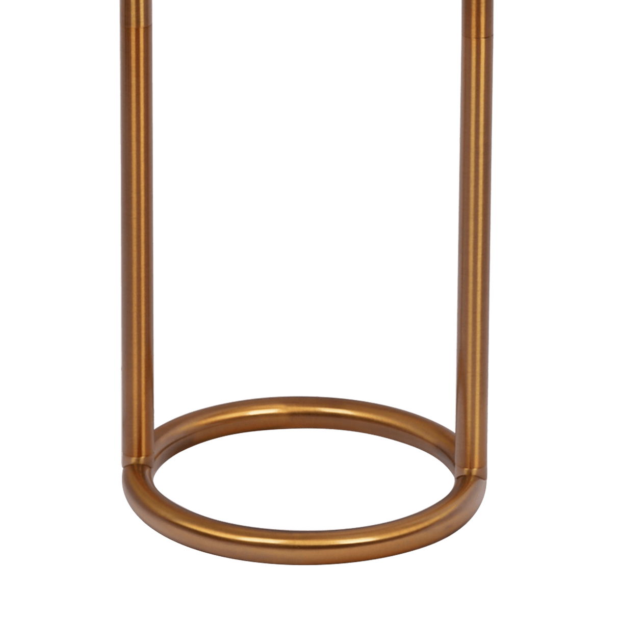 Vivid Brass Ring Base Floor Lamp with Large White Drum Shade