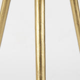 Vivienne 16.0L x 16.0W x 19.0H White Marble W/Antique Gold Metal Round Small Side Table by Mercana at Eve Furniture