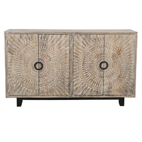 Vivienne 4 Door Cabinet - Distressed Taupe by Classic Home at Eve Furniture
