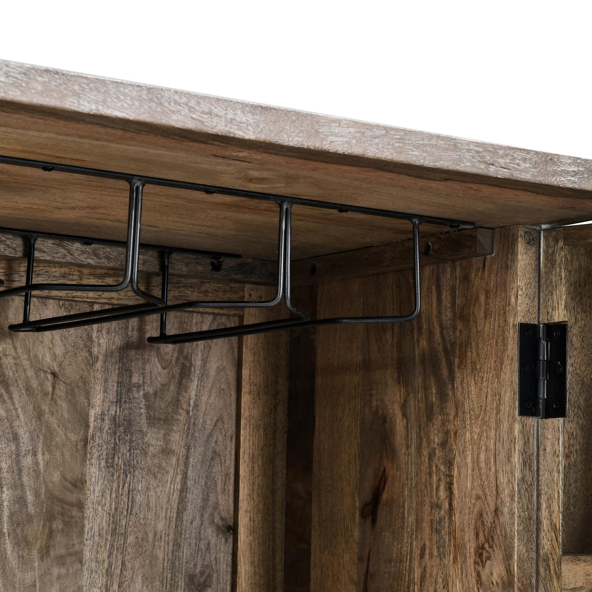 Vivienne Bar Cabinet - Distressed Taupe by Classic Home at Eve Furniture