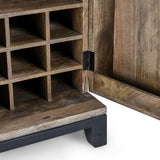 Vivienne Distressed Taupe Bar Cabinet by Classic Home at Eve Furniture