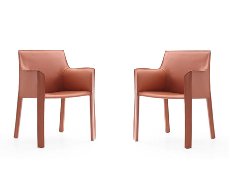 Vogue Arm Chair in Clay (set of 2) by Manhattan Comfort at Eve Furniture