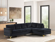 Vogue Black Velvet Right Arm Facing (RAF) Sectional by Happy Homes at Eve Furniture