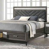 Voleta Gray 4-Piece Queen Bedroom Set by Furniture of America at Eve Furniture