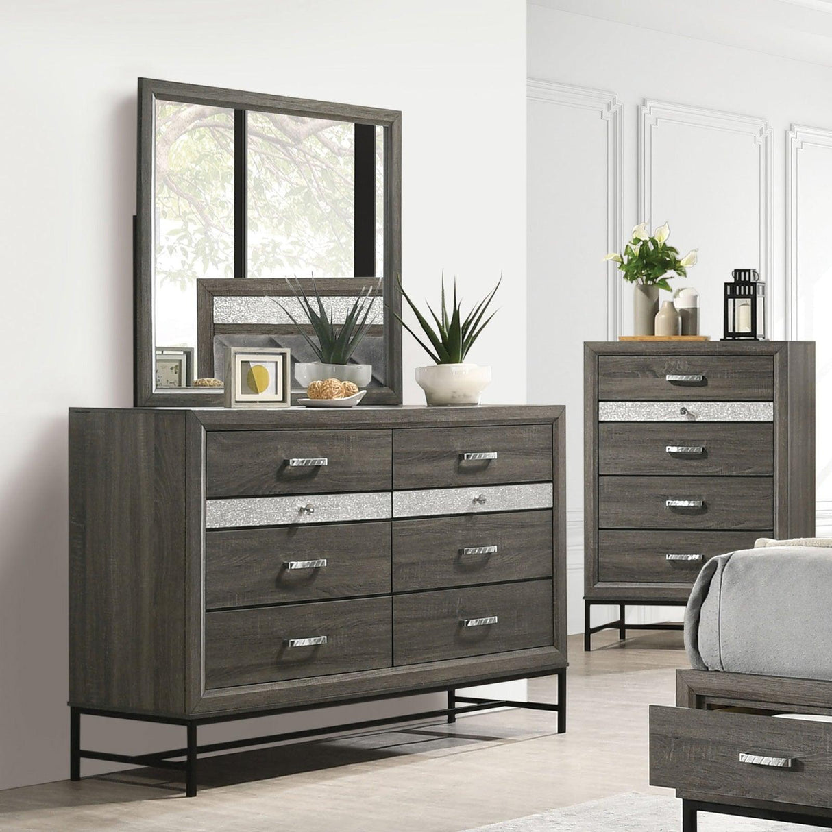 Voleta Gray Dresser by Furniture of America at Eve Furniture