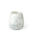 Volta I Short Gray Cream Glass Abstract Pattern Vase by Mercana at Eve Furniture