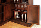 Voltaire Dark Cherry Corner Curio Cabinet by Furniture of America at Eve Furniture