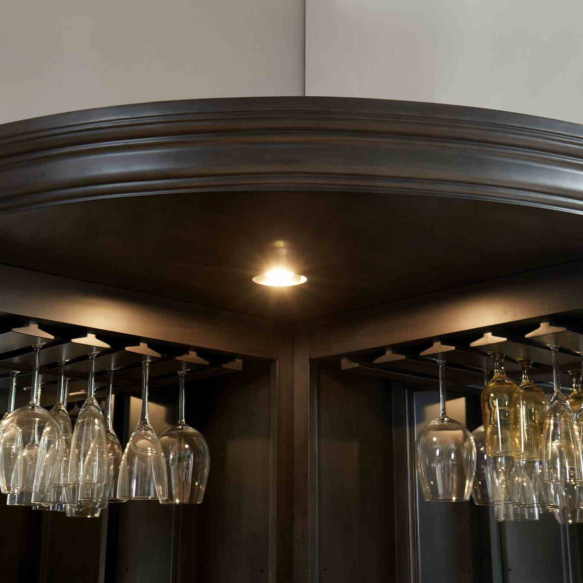 Voltaire Gray Corner Curio Cabinet by Furniture of America at Eve Furniture
