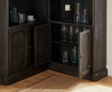 Voltaire Gray Corner Curio Cabinet by Furniture of America at Eve Furniture