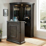 Voltaire Gray Corner Curio Cabinet by Furniture of America at Eve Furniture