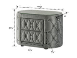 Voltare Gray Nightstand by Crown Mark at Eve Furniture