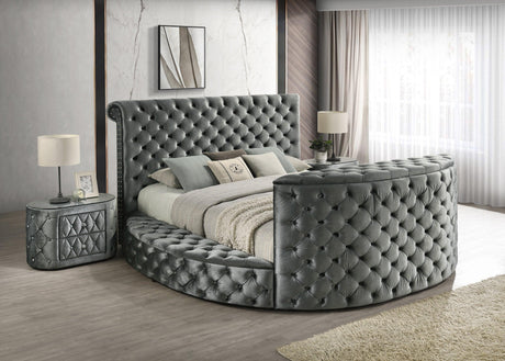Voltare Gray Nightstand by Crown Mark at Eve Furniture