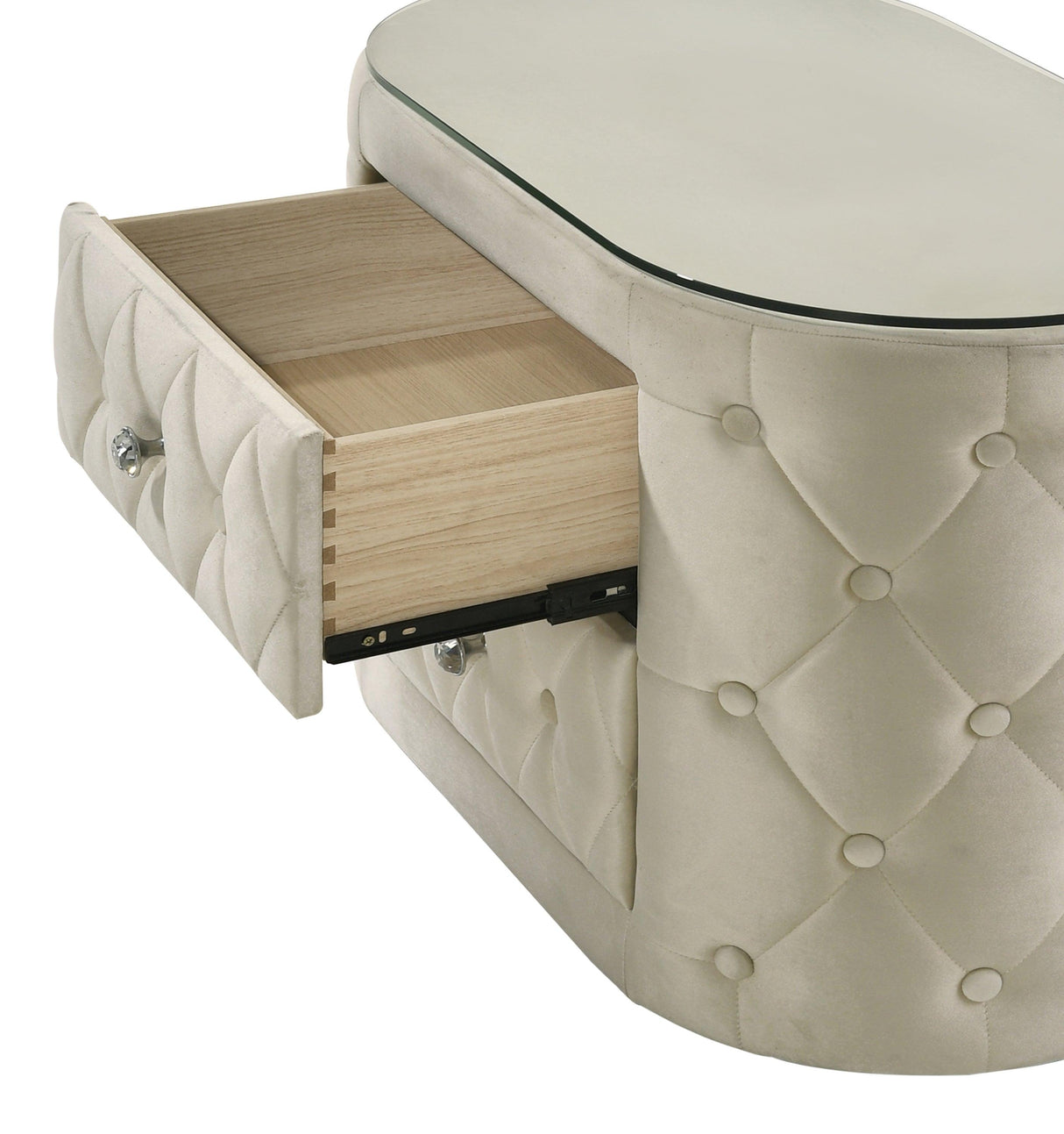 Voltare Ivory Nightstand by Crown Mark at Eve Furniture
